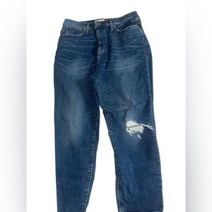 Madewell Women's Relaxed Blue Distressed Jeans